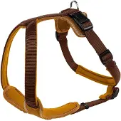 Hunter - Harness Neoprene - Hundegeschirr Gr Bauchumfang 42-53 cm - Halsumfang 39 cm braun/ karamell