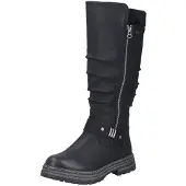 Rieker Damen Stiefel Plateau Biker Boot mit Warmfutter und Light TR Sohle 93093, Größe:40 EU, Farbe:Schwarz