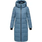 MARIKOO Steppjacke "Zuraraa XVI" mit Kapuze langer Winter Mantel gesteppt