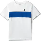 Calvin Klein Jeans T-Shirt Panel Colorblock IB0IB02609 Weiß Regular Fit