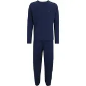 Tommy Hilfiger Underwear Schlafanzug "JERSEY PYJAMA SET CUFFED" Bündchen am Bein, Raglanärmel, normale Passform, mit Struktur