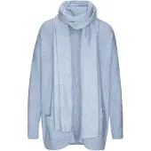 Vivance Strickjacke Set, mit Schal, aus kuscheliger Strickqualität, Cardigan