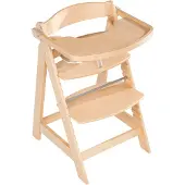 Roba Hochstuhl "Treppenhochstuhl Sit Up FUN, natur", Kinder, Gr. B/H/T: 45cm x 80cm x 54cm, beige (natur), Stühle Hochstuhl, inkl. abnehmbarem Essbrett und Bügel