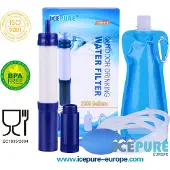 Alapure Wasserfilter Außenfilter YW001-H filtert Viren Schwermetalle 3000 Liter 0,01 Mikron für Notfälle Outdoor