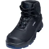 Uvex 3 MACSOLE, Unisex, Erwachsener, Sicherheitsstiefel, Schwarz, Blau, CI, EN, ESD, FO, HI, HRO, Speed-Schnürsenkel