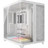 Corsair AIR 5400 LX-R RGB iCUE LINK, Midi Tower, PC, Weiß, ATX, EATX, micro ATX, Mini-ITX, Stahl, Gehärtetes Glas, Gaming