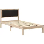vidaXL Bettgestell mit gepolstertem Kopfteil Schwarz 90 x 200 cm