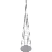 Mendler Deko-Baum MCW-O91, Weihnachtsbaum Schmuckbaum Weihnachtsdeko Christbaum zum Beschmücken, Metall 160cm silberfarben
