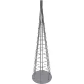 Mendler Deko-Baum MCW-O91, Weihnachtsbaum Schmuckbaum Weihnachtsdeko Christbaum zum Beschmücken, Metall 115cm silberfarben