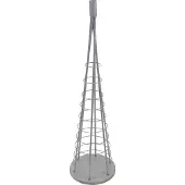Mendler Deko-Baum MCW-O91, Weihnachtsbaum Schmuckbaum Weihnachtsdeko Christbaum zum Beschmücken, Metall 90cm silberfarben