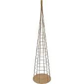 Mendler Deko-Baum MCW-O91, Weihnachtsbaum Schmuckbaum Weihnachtsdeko Christbaum zum Beschmücken, Metall 160cm goldfarben