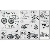 VAN MANEN Rennrad Bausatz Die-cast Spielzeug Fahrrad 19,5cm mehrfarbig