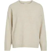 Vila Strickpullover "VILIGA L/S O-NECK KNIT TOP - NOOS" Materialmix, relaxed fit