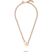 Liebeskind berlin Kette mit Anhänger "Schmuck Geschenk Edelstahl Halskette The Love Bond", rosa (roségoldfarben), Halsketten, Damen, Edelstahl, L: 45 B: 5mm, Kette mit Anhänger, B:5mm
