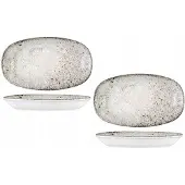 Wilmax Servierplatte 30,5x18 cm Mehrfarbig Porzellan, 2er Set