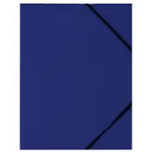 D.Rect Eckspanner 9084, A4, Kunststoff, blau, 3 Einschlagklappen, 6 Stück