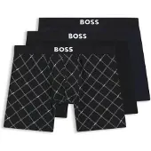 BOSS für Herren. 50549856 Set 3 einfarbige Boxershorts schwarz (S), Heimtextilien, Baumwolle