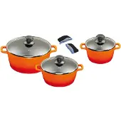 King Topf-Set Set, 1x Kochtopf Ø 16 cm, 1x Kochtopf Ø 24 cm, 1x Kochtopf Ø 20 cm, 6 Stk. tlg. Aluminiumguss