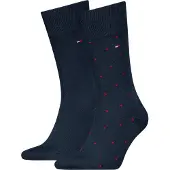 Tommy Hilfiger Socken "TH MEN SOCK 2P DOT" 2 Paar, 2 Paar tlg. mit klassischer Markenprägung