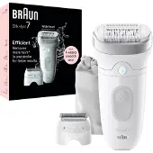 Braun Silk-épil 7 7-041, Grau, Weiß, MicroGrip, Achsel, Bikini, 0,5 mm, Akku, Deutschland