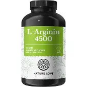 Nature Love L-Arginin - 365 Kapseln Hochdosiert: 4500mg HCL (davon 3.750 mg Arginin)/Tagesdosis 321 g