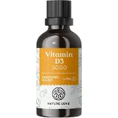 Nature Love Vitamin D3 5000 (50ml flüssig) - Laborgeprüfte I.e. pro Tropfen in MCT-Öl Kokos 50 ml