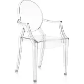 Kartell Armlehnstuhl Louis Ghost transparent, Designer Philippe Starck, 56.5x95x58.5 cm