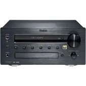 Magnat MC 200, schwarz - kompakter Stereo-Netzwerk-Receiver mit hochwertiger Aluminium-Front und zahlreichen Streaming-Funktionen