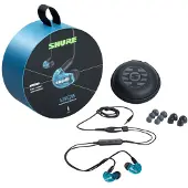 Shure AONIC 215, Kabelgebunden, Anrufe/Musik, Kopfhörer, Blau, Durchscheinend