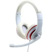 Gembird MHS-03-WTRD, Kabelgebunden, Anrufe/Musik, 20 - 20000 Hz, 200 g, Kopfhörer, Rot, Weiß