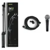 Shure SM58 Dynamisches Gesangsmikrofon mit Premium-Stativ und Kabel