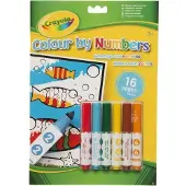 Crayola Colour By Numbers Malset Tiere 16 Seiten & 6 Stifte