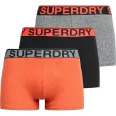 Superdry für Herren. M3110450B 3er Pack Boxershorts Marke orange, grau, schwarz (S), Heimtextilien, Baumwolle