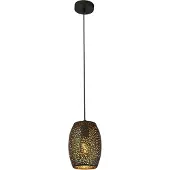 Licht-Erlebnisse Pendelleuchte Esstisch Schwarz Gold E27 Ø15 cm höhenverstellbar Metall Hängelampe Küche