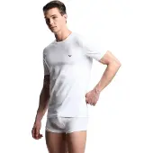 Emporio Armani Stretch Cotton Jersey Kurzarm-t-shirt