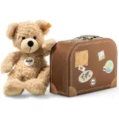Steiff Kuscheltier Teddybär Fynn im Koffer Beige (28cm)