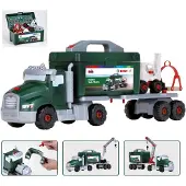 Klein 8626 Bosch Schraubtruck Spiel-Set mit Drehmomentschraubendreher | Konstruktions-Spielzeug mit Werkzeug, Gabelstapler und Kran | Spielzeug für Kinder ab 3 Jahren