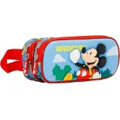KARACTERMANIA Disney Micky Maus Adventure 3D Doppelfedermäppchen, Mehrfarbig