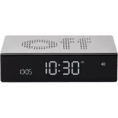 Lexon LR152A Digitalwecker Flip Premium Wecker Silberfarben