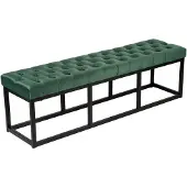 CLP Sitzbank Polson Samt Schwarz grün/150 cm