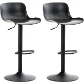 CLP 2er Set Barhocker Almada drehbar und höhenverstellbar. schwarz