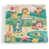 Eurekakids Friends Hölzernes Musikpuzzle Zum Stecken-savanne