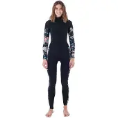 Hurley Plus Printed 4/3 Mm Neoprenanzug Mit Langem Arm Und Reißverschluss Am Brustkorb Für Damen