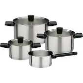 GSW Topf-Set "Novero" Set, je 1 Kochtopf Ø 16/20/24 cm, 1x Stielkasserolle Ø 16 cm, 7 Stk. tlg. Edelstahl 18/8