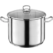 GSW Jumbo POT 20L 643474 Kochtopf inkl. Deckel, Edelstahl, 30 cm Durchmesser, Induktionsherd-geeignet