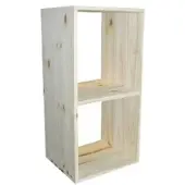 Wellhome 2-kammer-aufbewahrungswürfel Zum Malen Lackieren Oder Beizen 36x30x70.5 Cm