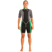 Abysstar Surf 2.5 Mm Damen-shorty Mit Kurzen Ärmeln Und Frontreißverschluss