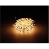 EDM Micro LED Girlande Extra Dicht Blinklicht Warmes Licht 14m 567l Silberkabel