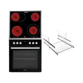 Bauknecht HEKO BLACK 500 P, Einbauherdset (Elektro-Kochfeld herdgebunden, A+, 65 l)