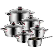 WMF Topf-Set "Quality One" Set, 11 Stk. tlg. Cromargan Edelstahl Rostfrei 18/10